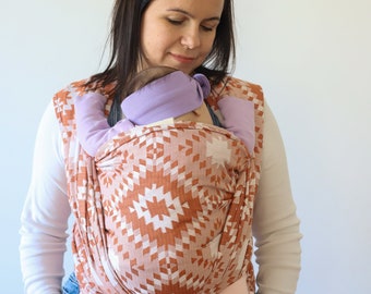 Zubu Baby Wrap Carrier - Porte-bébé tissé en bambou et coton jacquard - Parfait pour la douche de bébé, le porte-bébé, le porte-bébé