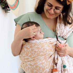 Porte-bébé écharpe Zubu Baby écharpe de portage 100 % coton écharpe de portage douce branche printanière image 5