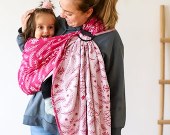 Portabebés de algodón con anilla: portabebés ergonómico para recién nacidos