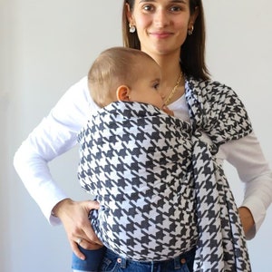 Écharpe de portage pour bébé Zubu Porte-bébé très doux Coton/bambou Meilleur cadeau pour bébé Design patte d'oie image 4