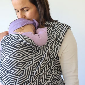Fular portabebés - Tejido - Algodón suave - Jacquard - Ideal para baby shower - Diseño geométrico - ZuBu