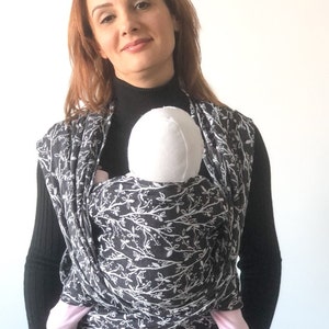 Zubu Porte-bébé Porte-bébé en coton doux tissé jacquard Parfait pour une fête prénatale, un porte-bébé, une branche de printemps image 4