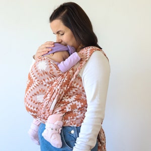 Zubu Baby Wrap Carrier Porte-bébé tissé en bambou et coton jacquard Parfait pour la douche de bébé, le porte-bébé, le porte-bébé image 2