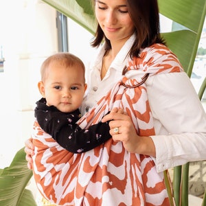 Zubu Baby Ring Sling Porte-bébé très doux Coton/Bambou Meilleur cadeau pour bébé Zebra Design image 3