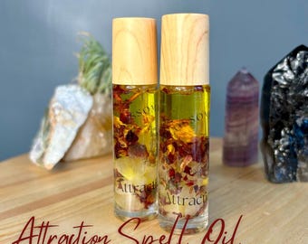 Attraction Intention Oil | Essential Oil Blend Crystal and Herb Infused