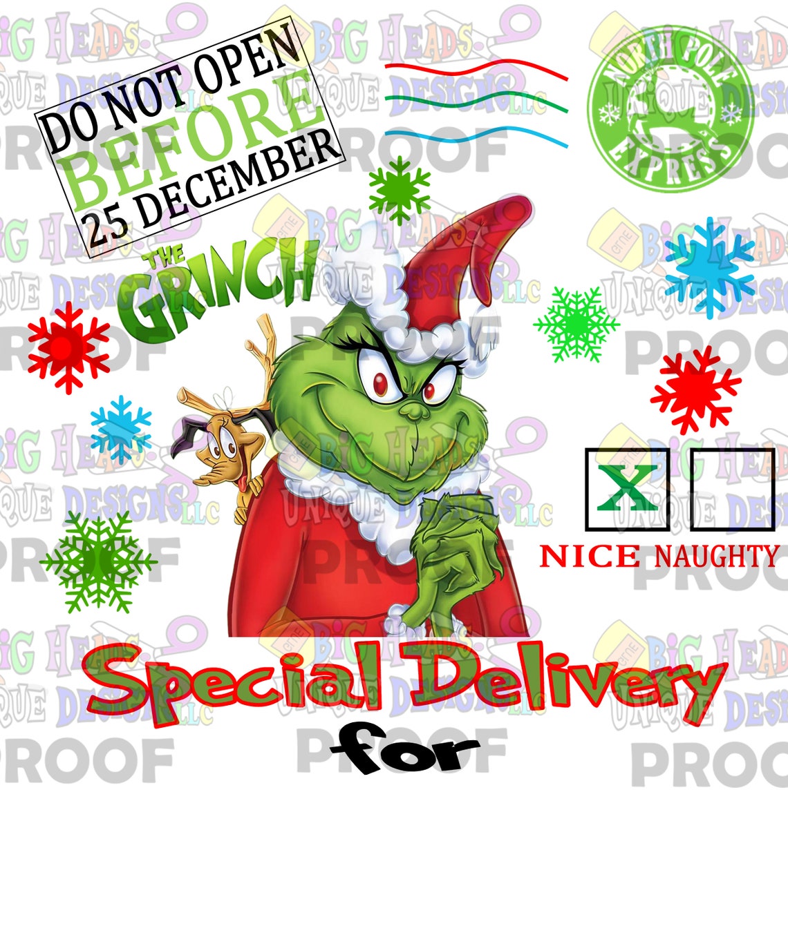 Grinch Santa Sack Digital File Etsy