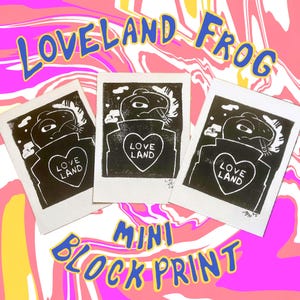 Loveland Frog Mini Block Print Poster