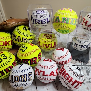 Personalized Baseball | Personalized Softball | Embroidered Sports Ball | Baseball Softball Teeball
