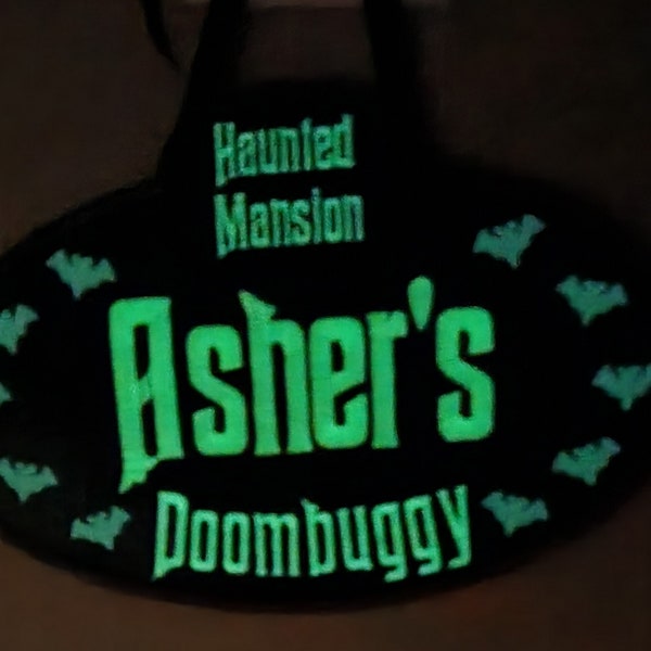 Etiqueta para cochecito embrujado que brilla en la oscuridad, identificación de silla de ruedas, identificador de ECV