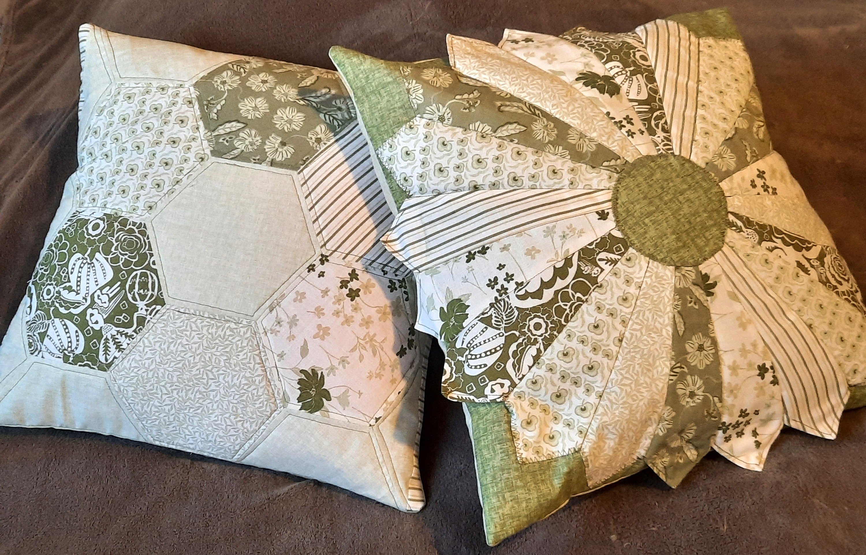 Duo de Housses Coussin en Patchwork - Fait Main Par Artiste Artisan Française France