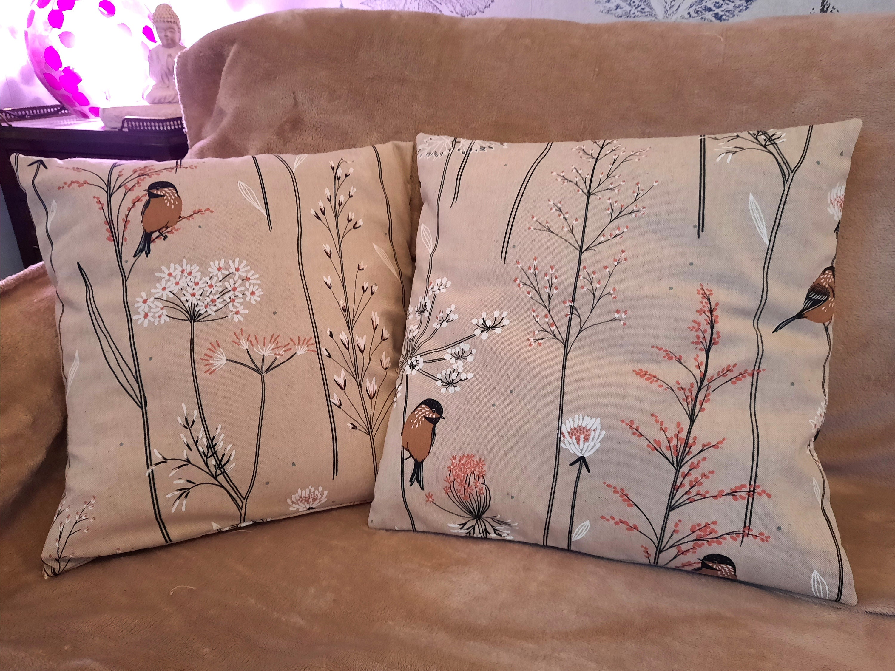 Duo de Housse Coussin Vintage - Fait Main Par Artiste Artisan Française en France