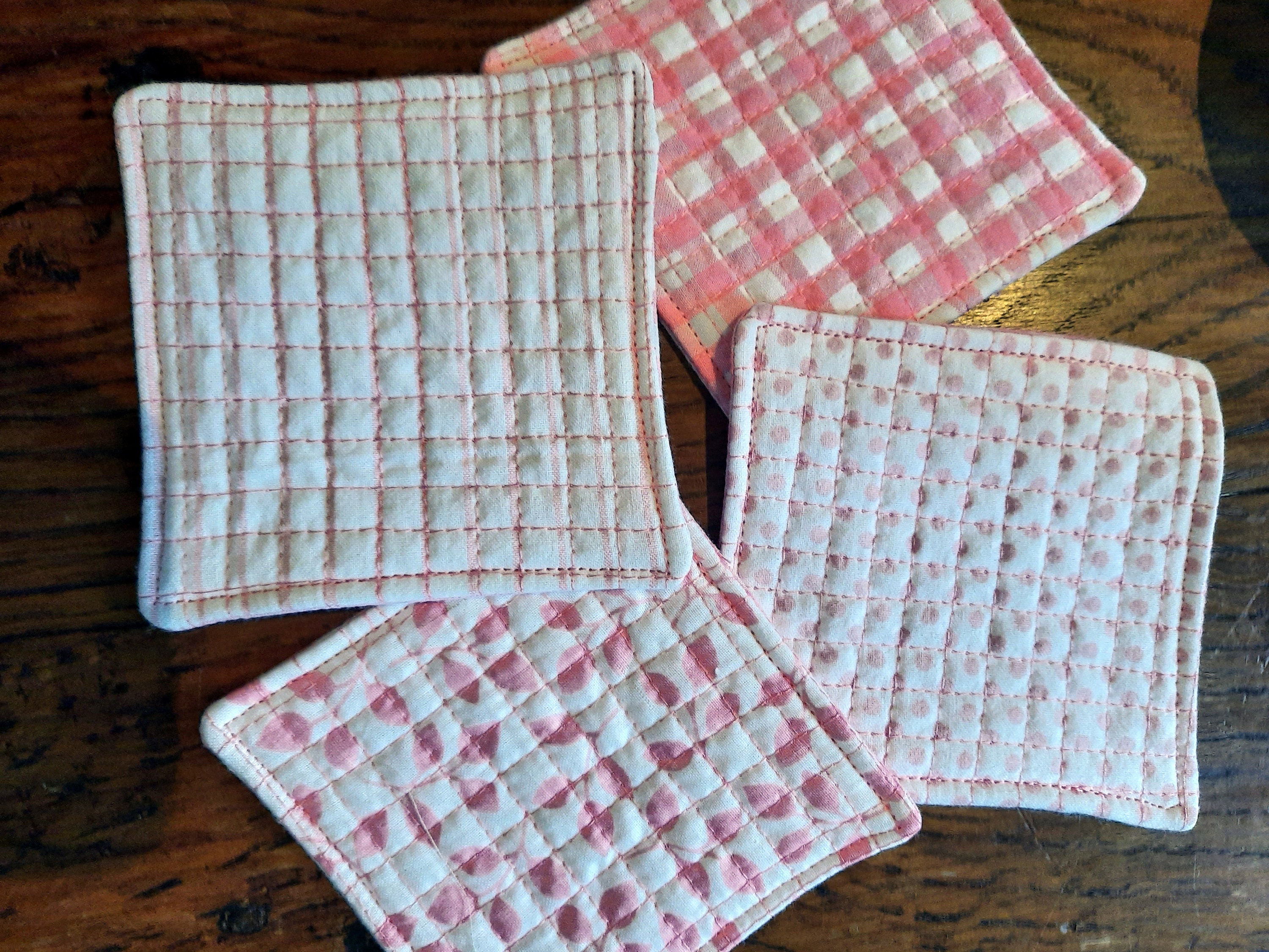 Sous-Verres Tissus - Modèles Uniques de Patchwork Fait Main Artisanaux