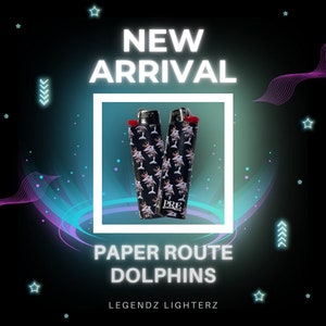 Paper Route Dolphins BIC Lighter, Young Dolph Tribute Fan Gift, Custom Hip Hop Collectible For Smokers, Limited Edition Drop, Free Shipping