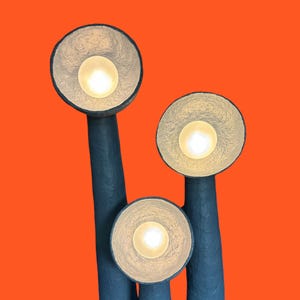 Luxury Handcrafted Paper Mache Floor Lamps: Elegant, Eco-Friendly Lighting for Sophisticated Spaces"( 3 pcs Set)