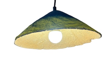 Papier Mache Pendant Lamp: Eco Friendly Industrial Lighting