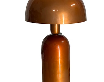 Handgefertigte Metall Pilz Tischlampe: Mid-Century Schreibtischlampe