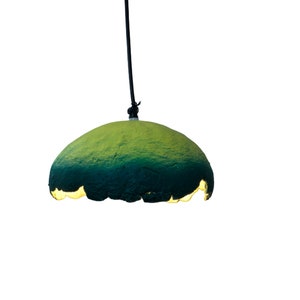 Lampada in cartapesta, lampada a sospensione in cartapesta, peonia sospesa Ecologica, design d&#39;interni Perfetta per sala da pranzo Idea regalo Grande lampada industriale