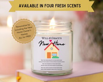 Personalized New Home Scented Candle Gift | Housewarming Present For New Homeowners,  Couples First Home Gift, Moving In Candle