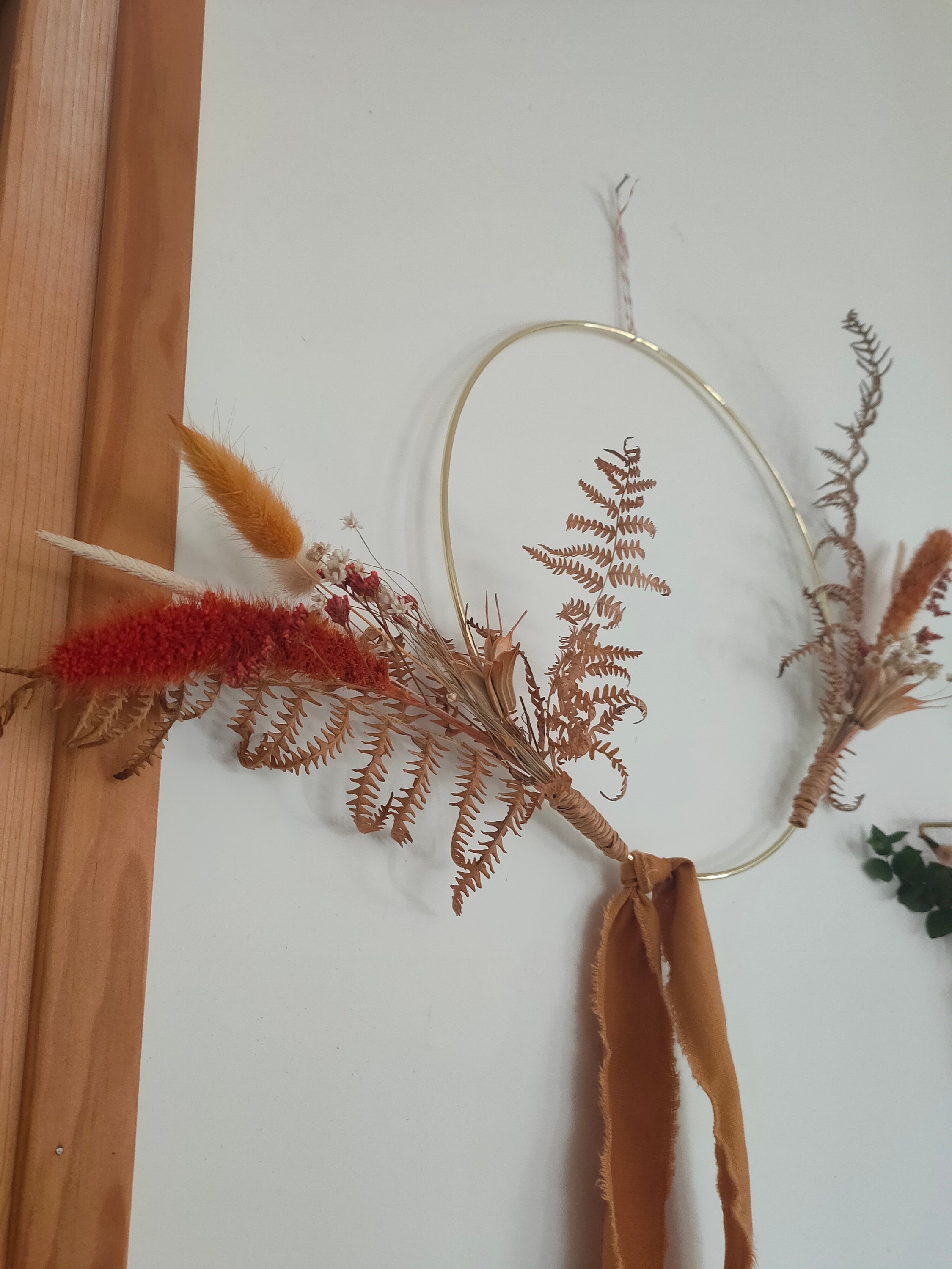 Couronne Automnale Fleurs Séchées