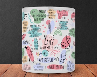 Nurse Daily Affirmations Pen Caddy | Pen/Pencil Caddy | Nurse Gift | Healthcare Worker Gift | Inspirational Candle |