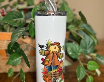 Happy Fall Y’all Scarecrow Tumbler