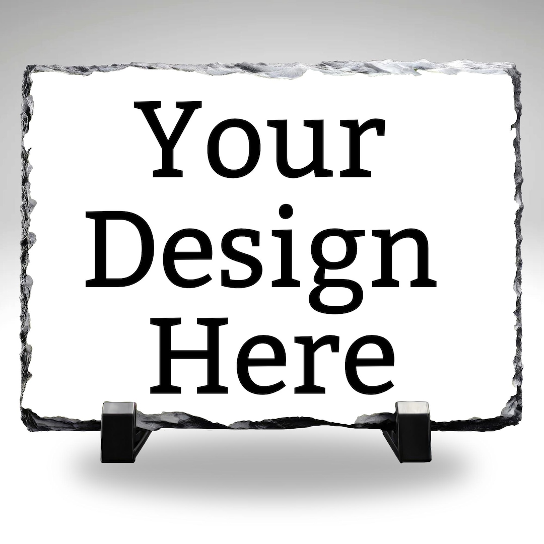 Custom Slates Custom Slate Stone 8x10 | Personalized Photo Slate Plaque | Custom Text ...