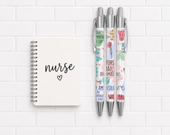 Nurse Affirmation Ink Pen | Motivational Nurse Pen | Cute Medical Gift | Ballpoint Pen | Healthcare Worker Gift Idea