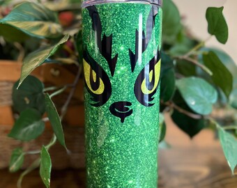 Green Glitter Grinch Tumbler