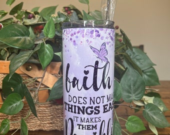 Purple Faith Tumbler
