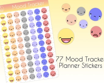 20 Cute Mood Tracker Planner Stickers - Etsy UK