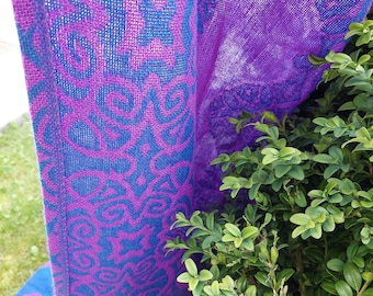 2 Mesh Curtains Vintage Hole Scandinavian Curtains 2 Panel 70&#39;s Style Woven Curtains