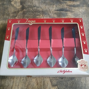 Nils Johan INGA coffee spoons /mid-century kitchen utensils