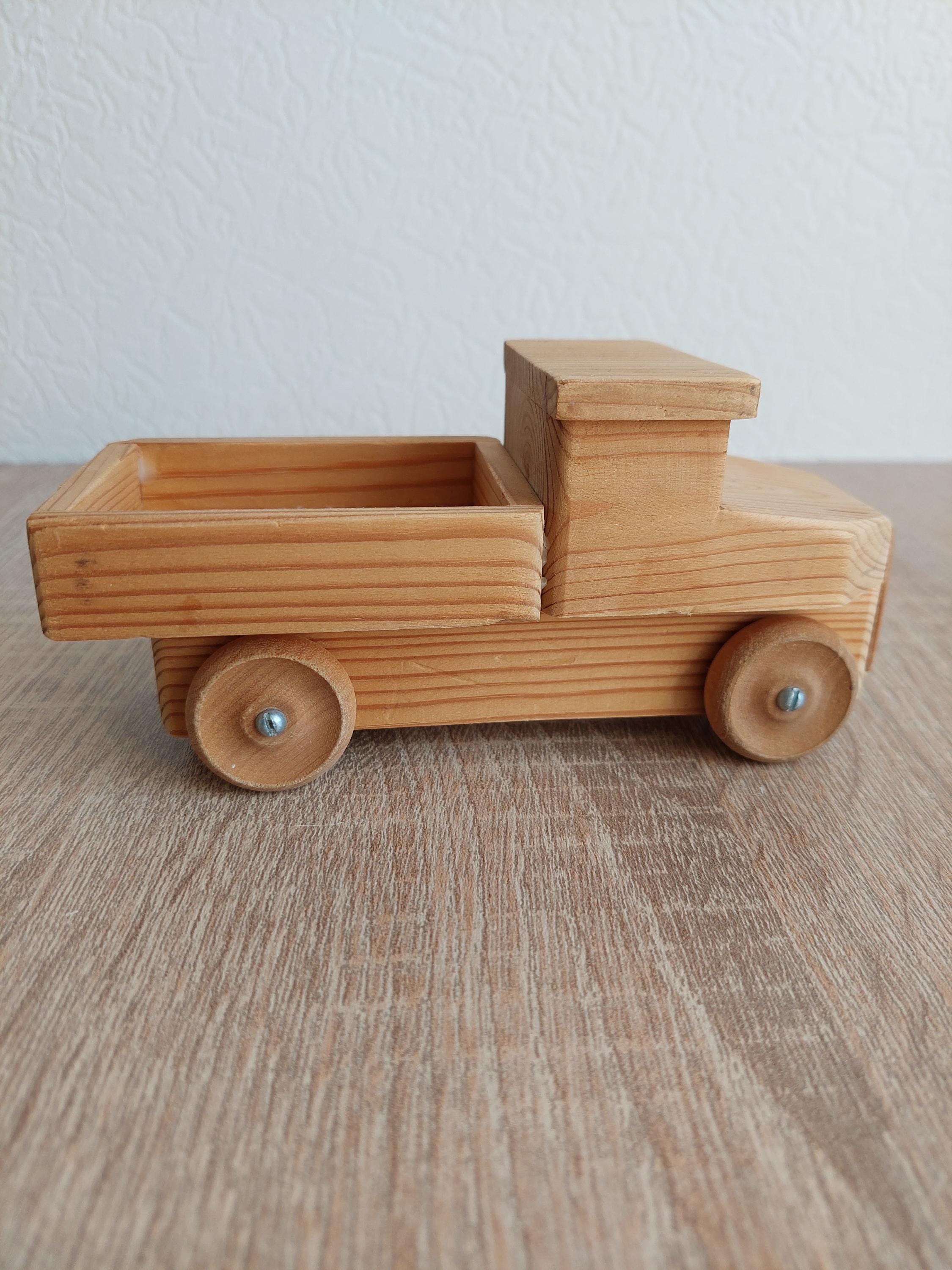 Rustic Toy Vintage Wooden Truck Model From Sweden — Handmade Rustic Toy ...