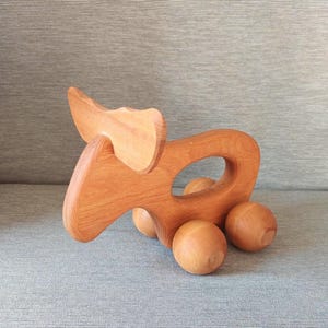 MCM Wood Sweden Massage Roller by Carl Nelson, Vintage Moose Wooden Pusher