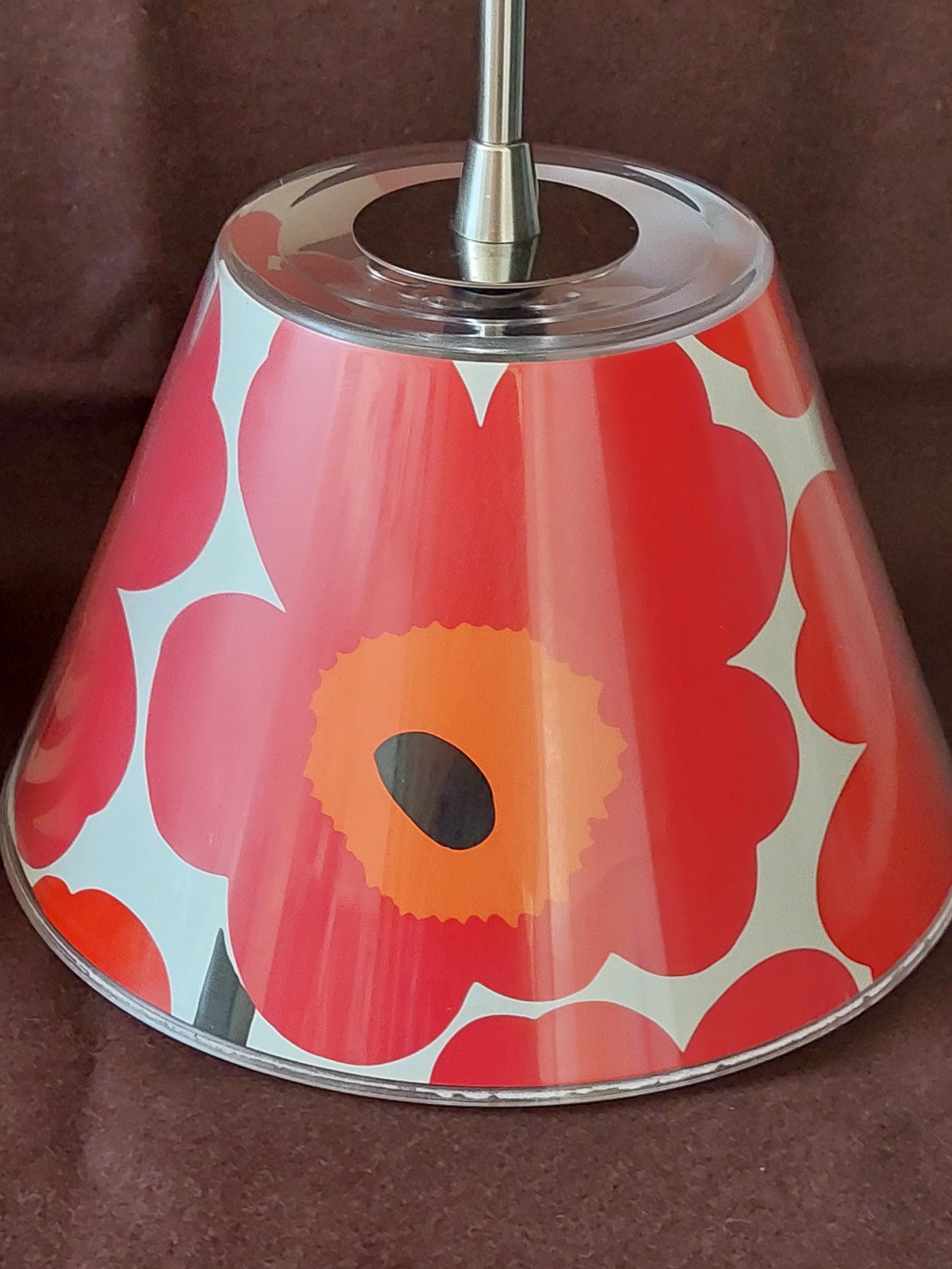 Marimekkoマリメッコ　赤ランプ　レトロ　アンティーク　ペンダンとライト Marimekko Lamp - Etsy