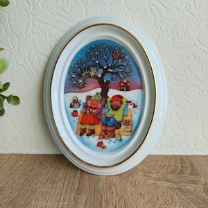 Vintage Norwegian Wall Art – Kari Grossmann Design – Porsgrund HANDVEKS-STUDIO – Scandinavian Ceramic Decor