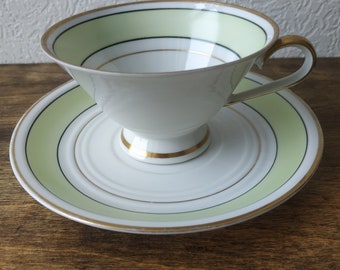 Tasse avec soucoupe LICHTE VEB/vintage Allemagne milieu du siècle