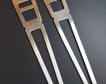 Gense Amuze Stainless Steel Salad Servers by Mattias Mikaelsson, Modernist Mid-Century Swedish Flatware Design