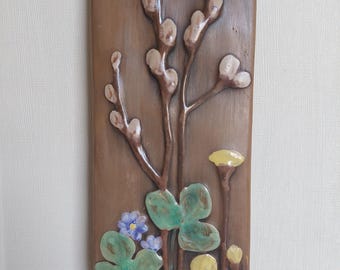 CHRISTINA KERAMIK ceramic wall plague - Dagny Zackrisson design - Mid Century Pottery - vintage Sweden