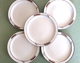 Höganäs AX Salad Plates -  1970s Swedish Keramik, Set of 5