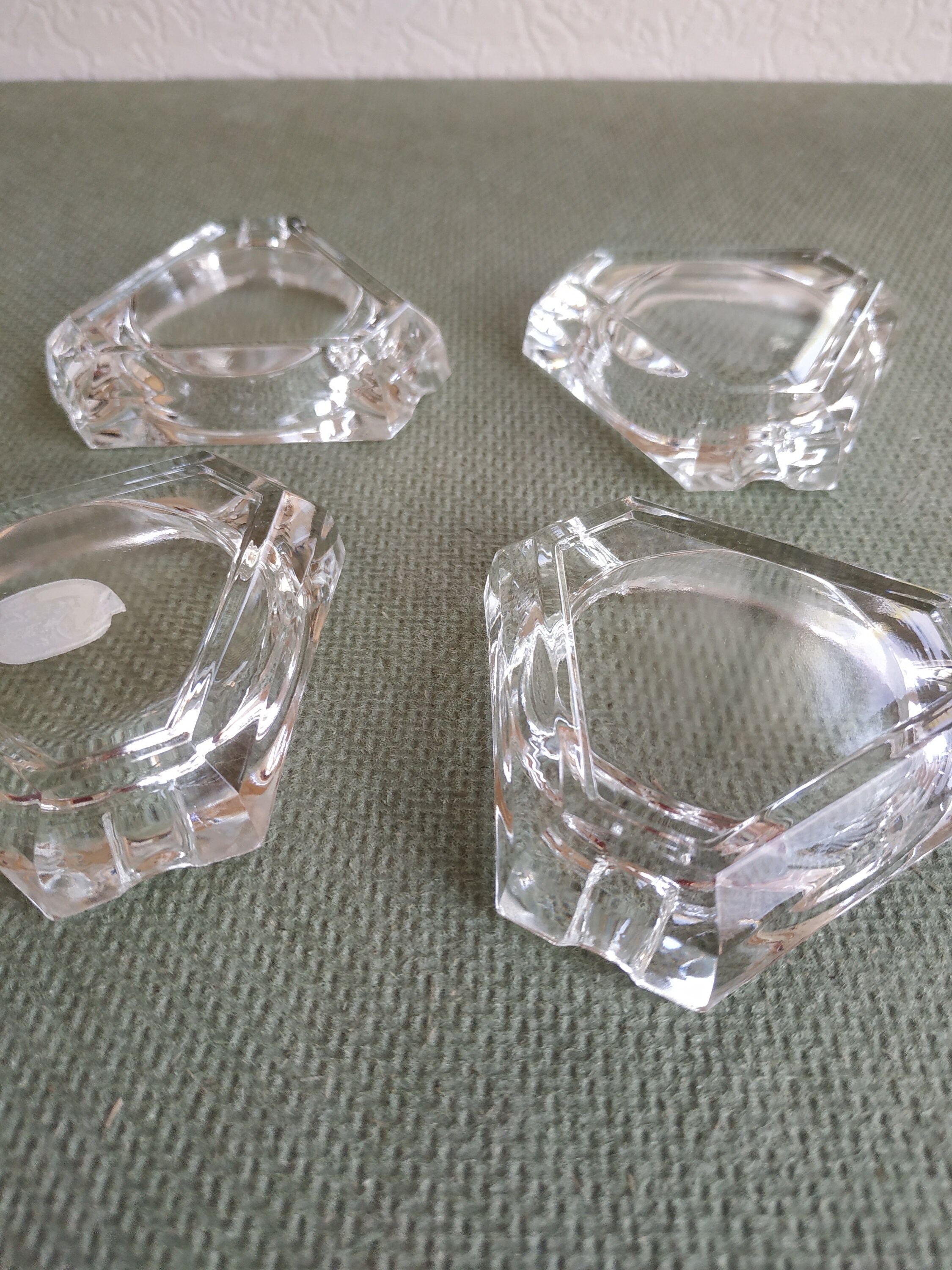 ミニ個人用灰皿、ボヘミアガラス、チェコスロバキア、ヴィンテージ