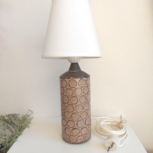 Vintage ceramic table lamp by Bo Bergström 1960s - Sweden Mid Century Lighting