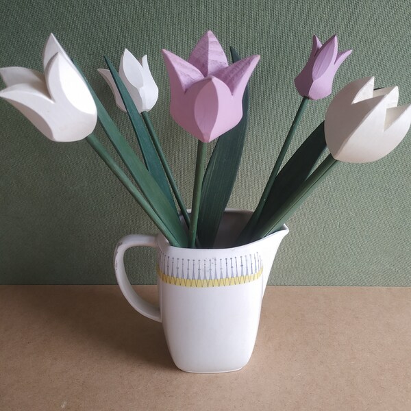 Wooden Tulips Etsy