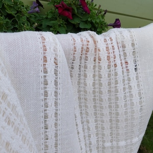 2 rideaux en résille, rideaux suédois vintage, 2 panneaux de tissage ajouré des années 70