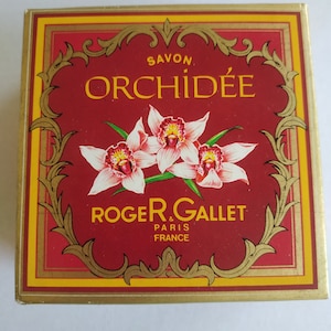 Vintage soap Roger & Gallet,perfumed Savon Orchidee, collection France,