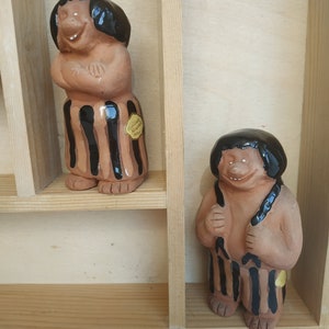 vnt figurines couple of swimmers Hallinge Keramik,Swedish trolls ceramics