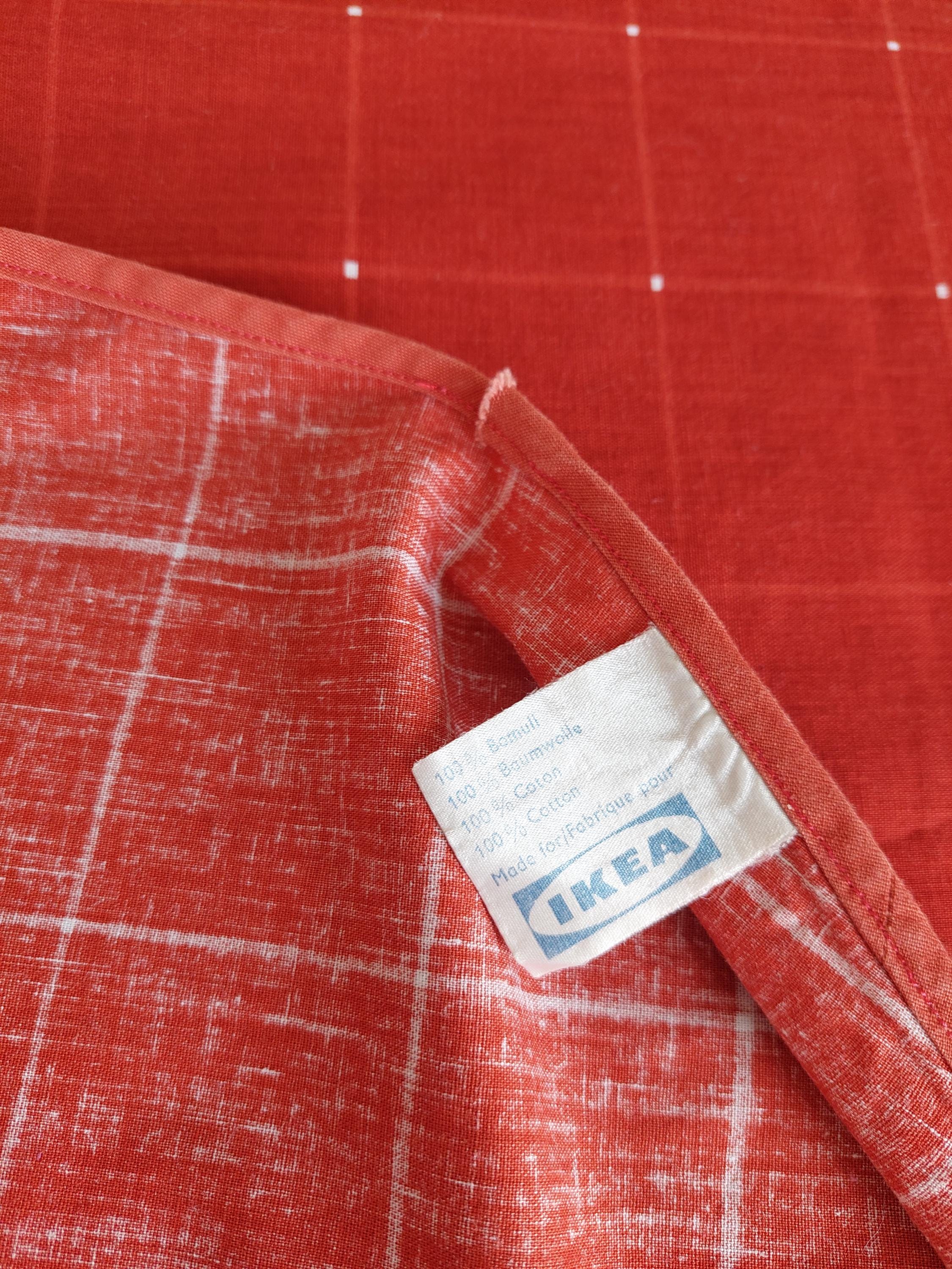 IKEA 1980er Jahre Tischdecke DISKRET, Vintage Oval Tischdecke, Sammlerstück Textil