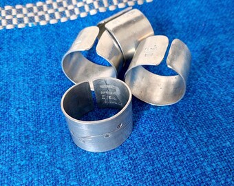 Set of 4 Wremp & Sven Sikstrom Pewter Napkin Rings – Mid-Century Scandinavian Design