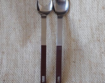 Vintage Boda Buffe Cutlery Set: Signe Persson Melin, Black Plastic