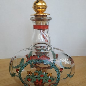 Denmark Glass bottle with a Christmas bell /Jingle Bells Decanter
